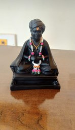 Picture of Sant Dnyaneshwar Maharaj Murti | Quality Product | Black Statue made up from standard Marble Powder | Size - 4 inch